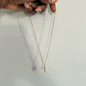 Swarovski Gold Plated Necklace with Brown Crystal Pendant